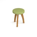 DAMS Enable circular low stool with three solid oak legs-0
