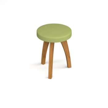 DAMS Enable circular low stool with three solid oak legs-0