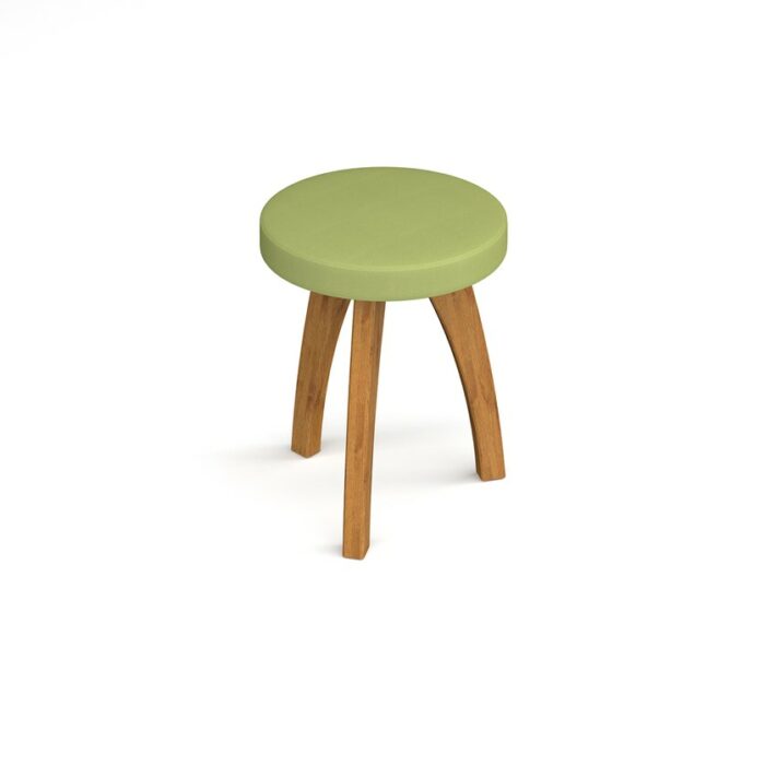 DAMS Enable circular low stool with three solid oak legs-0