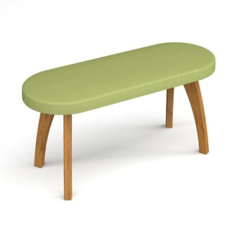 DAMS Enable curved bench seating 1200mm with four solid oak legs-0