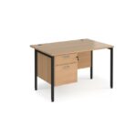 DAMS Maestro 25 straight desk with 2 drawer pedestal -0