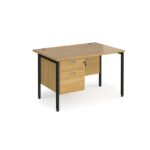 DAMS Maestro 25 straight desk with 2 drawer pedestal -26655