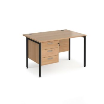 DAMS Maestro 25 straight desk with 3 drawer pedestal-0