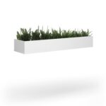 Dams Wooden planter 800mm wide to fit on single wooden lockers - white-26943