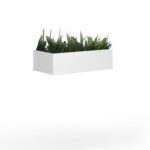 Dams Wooden planter 800mm wide to fit on single wooden lockers - white-26774
