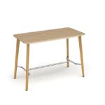 DAMS Saxon rectangular poseur worktable with 4 oak legs 1800mm x 800mm -0