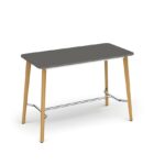DAMS Saxon rectangular poseur worktable with 4 oak legs 1800mm x 800mm -27450