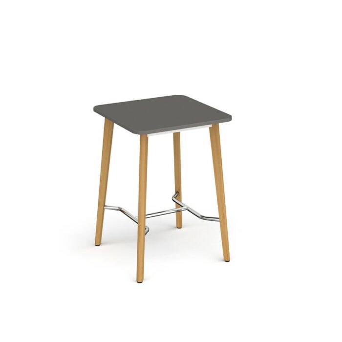 DAMS Saxon square poseur worktable with 4 oak legs 800mm-27447