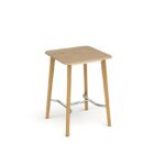 DAMS Saxon square poseur worktable with 4 oak legs 800mm-0