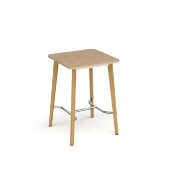 DAMS Saxon square poseur worktable with 4 oak legs 800mm-0