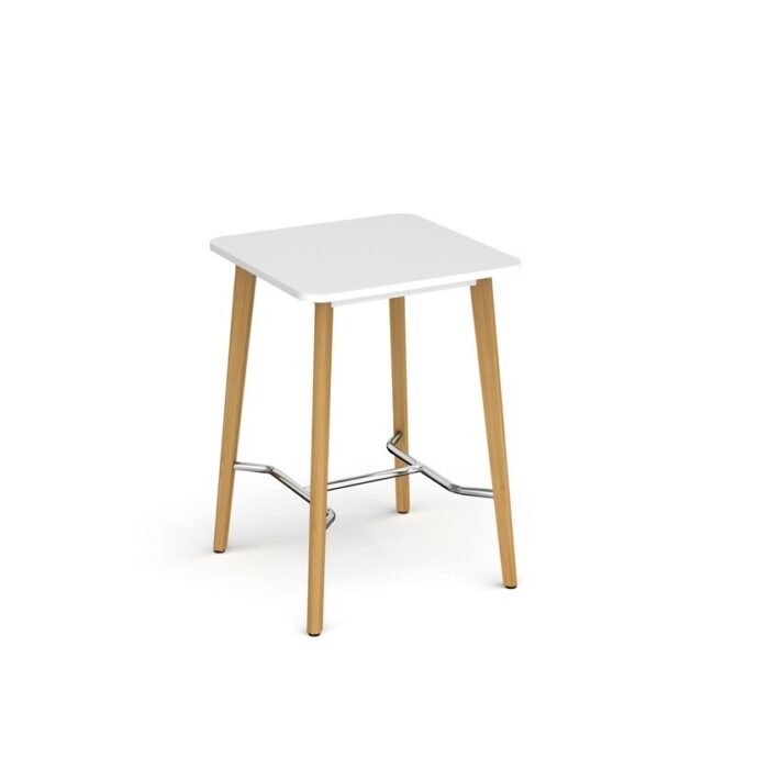 DAMS Saxon square poseur worktable with 4 oak legs 800mm-27448