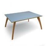 DAMS Enable worktable 1600mm x 1600mm deep with four solid oak legs and 25mm mdf top-27499
