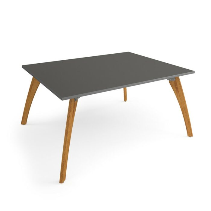 DAMS Enable worktable 1600mm x 1600mm deep with four solid oak legs and 25mm mdf top-27497
