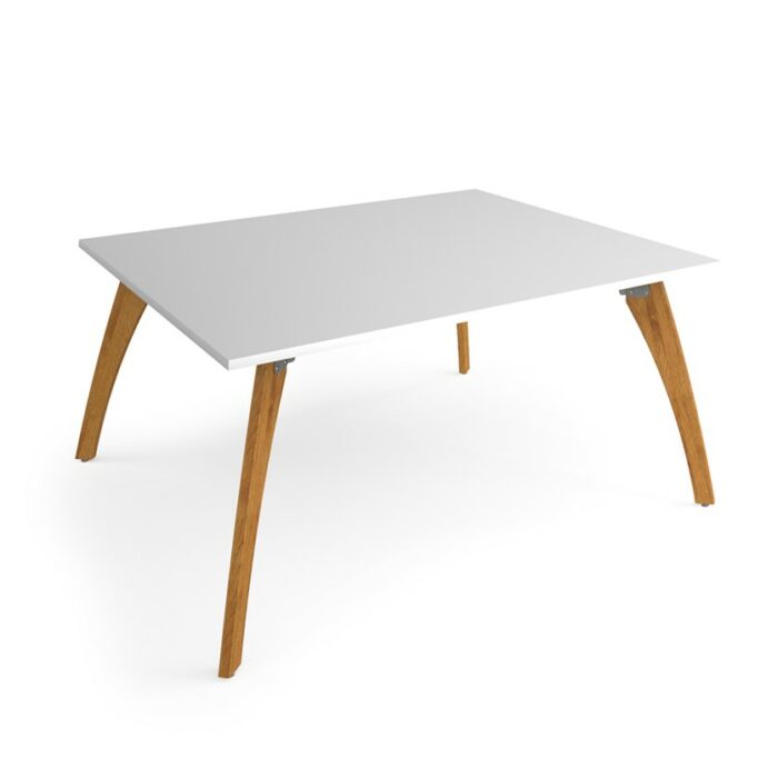 DAMS Enable worktable 1600mm x 1600mm deep with four solid oak legs and 25mm mdf top-27498