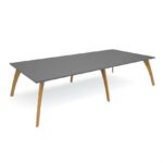 DAMS Enable worktable 3200mm x 1600mm deep with six solid oak legs and 25mm mdf top-27503