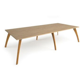 DAMS Enable worktable 3200mm x 1600mm deep with six solid oak legs and 25mm mdf top-0