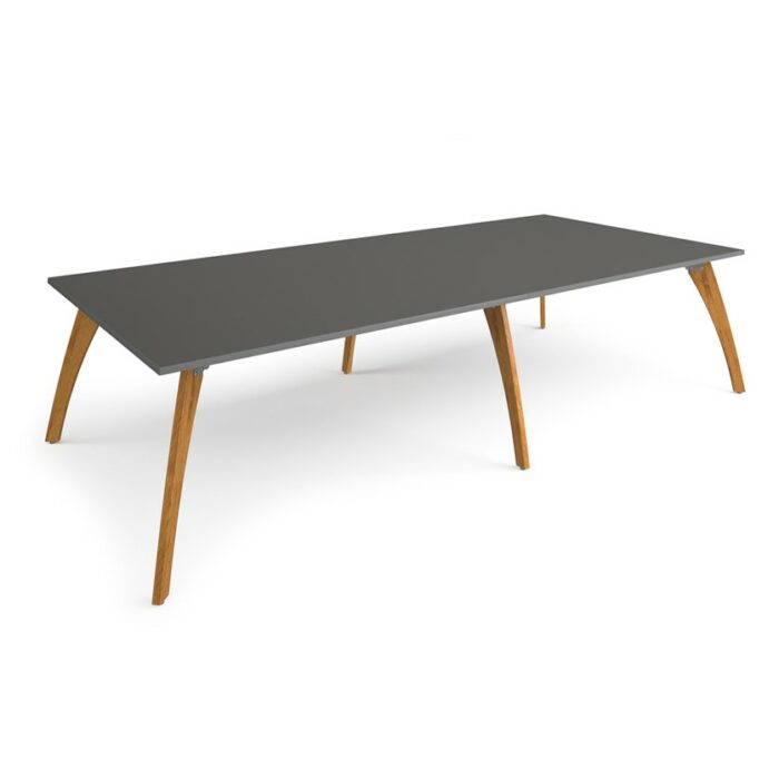 DAMS Enable worktable 3200mm x 1600mm deep with six solid oak legs and 25mm mdf top-27506