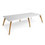 DAMS Enable worktable 3200mm x 1600mm deep with six solid oak legs and 25mm mdf top-27504
