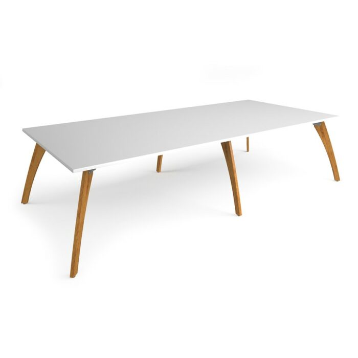 DAMS Enable worktable 3200mm x 1600mm deep with six solid oak legs and 25mm mdf top-27504