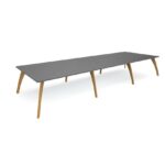 DAMS Enable worktable 4800mm x 1600mm deep with eight solid oak legs and 25mm mdf top-27513