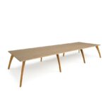 DAMS Enable worktable 4800mm x 1600mm deep with eight solid oak legs and 25mm mdf top-0