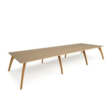 DAMS Enable worktable 4800mm x 1600mm deep with eight solid oak legs and 25mm mdf top-0