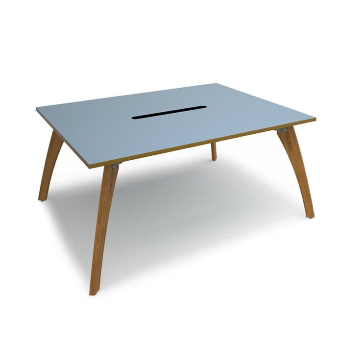 DAMS Enable worktable 1600mm x 1600mm deep with four solid oak legs and 25mm mdf top-27502