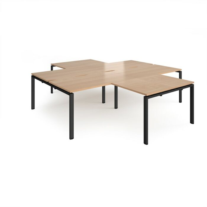 DAMS Adapt back to back 4 desk cluster return desks-0