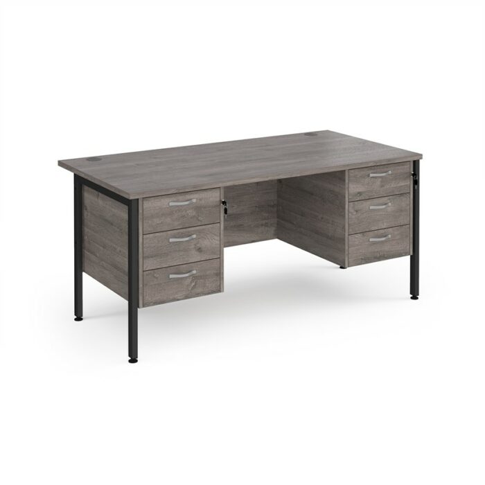 DAMS Maestro 25 straight desk with two x 3 drawer pedestals-26672