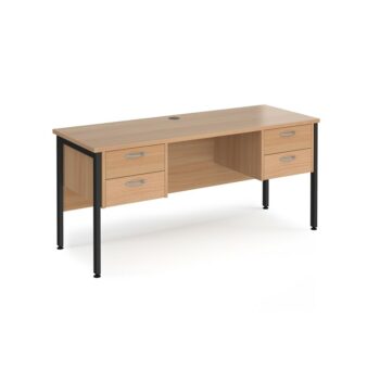 DAMS Maestro 25 straight desk 1600mm x 600mm with two x 2 drawer pedestals -0