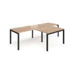 DAMS Adapt double straight desks with return desks-0