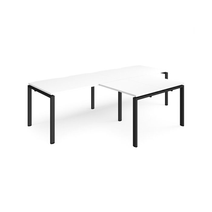 DAMS Adapt double straight desks with return desks-26090