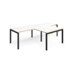 DAMS Adapt double straight desks with return desks-26086