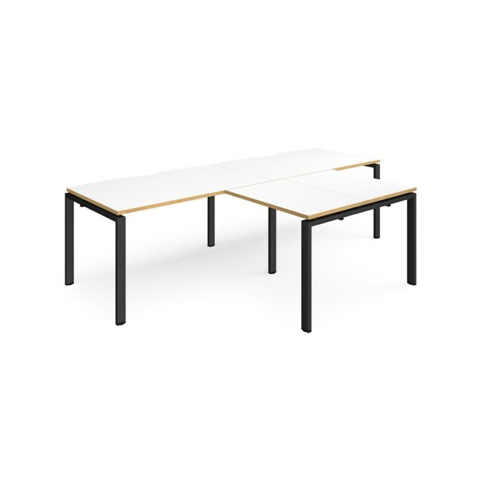 DAMS Adapt double straight desks with return desks-26086