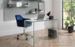 Julian Bowen Kahlo Velvet Swivel Office Chair-25547
