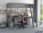 FLAIR FURNISHINGS NOOMI TERA GREY GAMING HIGHSLEEPER BED-27367