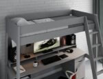 FLAIR FURNISHINGS NOOMI TERA GREY GAMING HIGHSLEEPER BED-27365