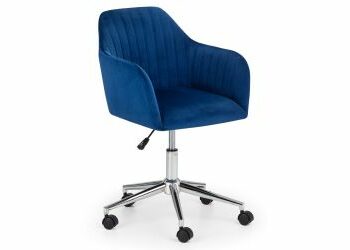 Julian Bowen Kahlo Velvet Swivel Office Chair-0
