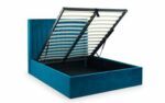 Julian Bowen Langham Scalloped Headboard Storage Bed - Teal-25567