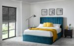 Julian Bowen Langham Scalloped Headboard Storage Bed - Teal-0