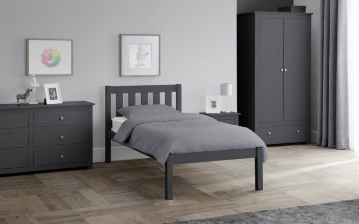 Julian Bowen Luna wooden Bed - Anthracite -25618