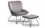 Julian Bowen Mila Velvet Accent Chair & Stool -25711