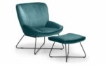 Julian Bowen Mila Velvet Accent Chair & Stool -25714