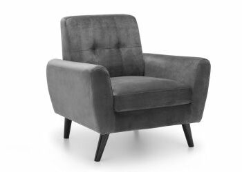julian bowen Monza Retro Armchair Grey Velvet-0