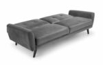 julian bowen Monza Retro 3/4 Seat Sofa Bed Grey Velvet-25781