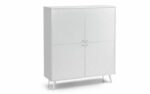 Julian Bowen Moritz 4 Door Cabinet - White-0