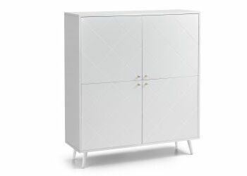 Julian Bowen Moritz 4 Door Cabinet - White-0