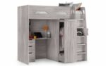 Julian Bowen wooden Pegasus Highsleeper in grey oak-0