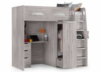 Julian Bowen wooden Pegasus Highsleeper in grey oak-0