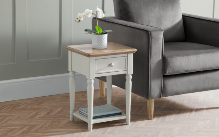 Julian Bowen Provence 1 Drawer Lamp Table-25933